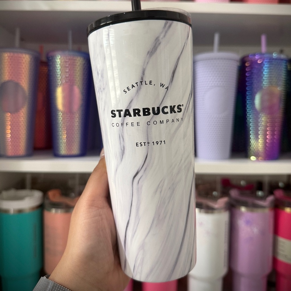 Stainless Steel Marble Starbucks Tumbler